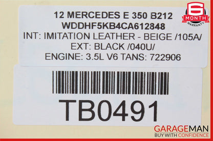 10-16 Mercedes W212 E350 E400 ABS Anti Lock Pump Brake Module 2124313512 OEM