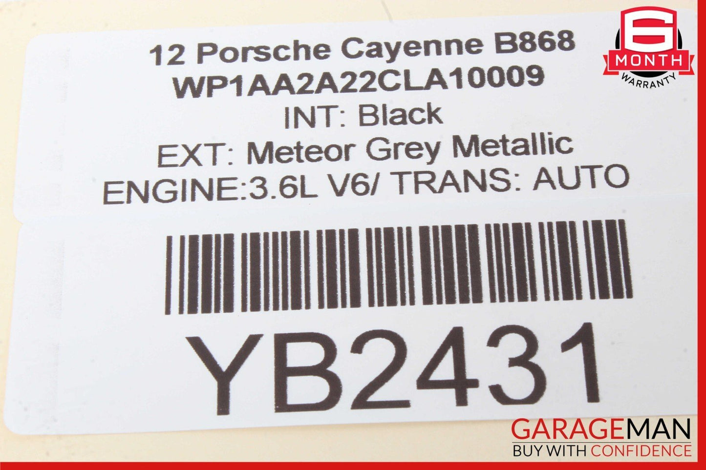 11-17 PORSCHE CAYENNE 958 REAR LEFT SIDE DOOR WINDOW REGULATOR MOTOR OEM