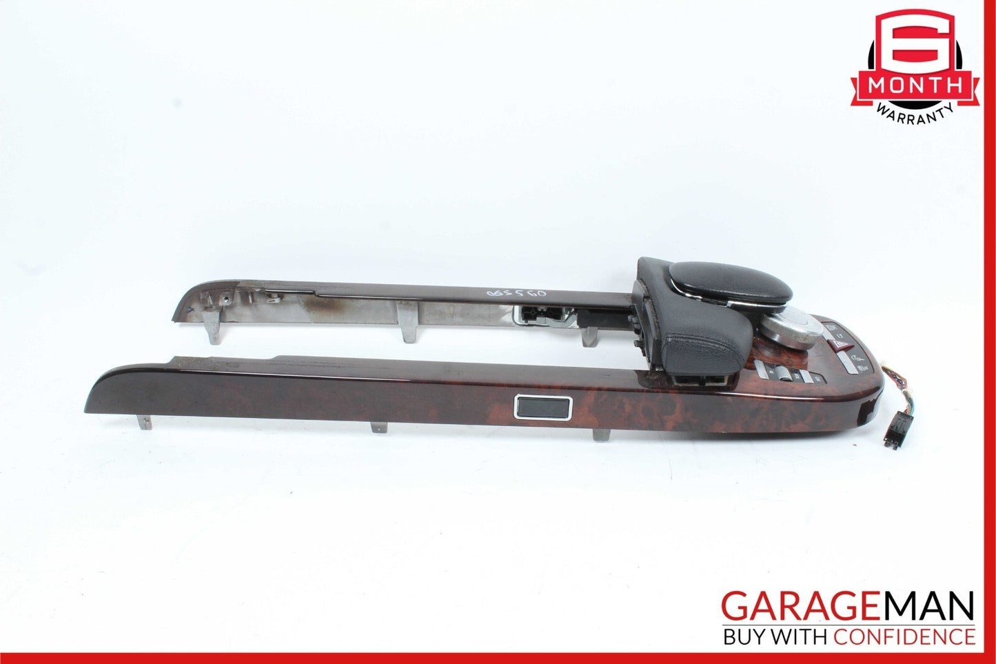 07-09 Mercedes W221 S550 Front Center Console Armrest Bezel Panel Wood OEM