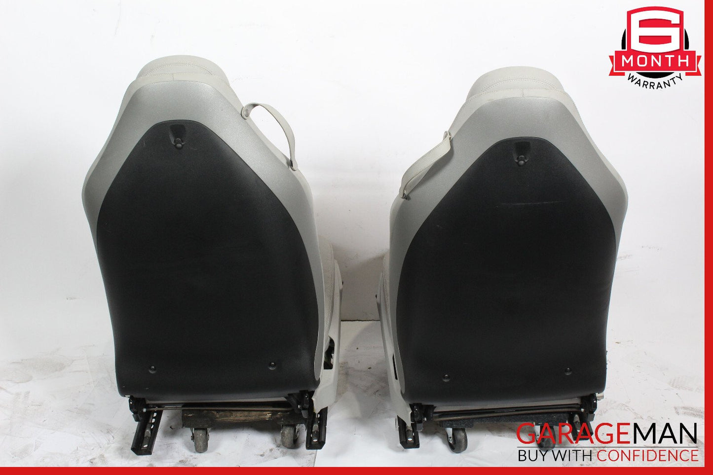 05-11 Mercedes R171 SLK300 Front Complete Seats Cushion Cover Assembly Set Gray