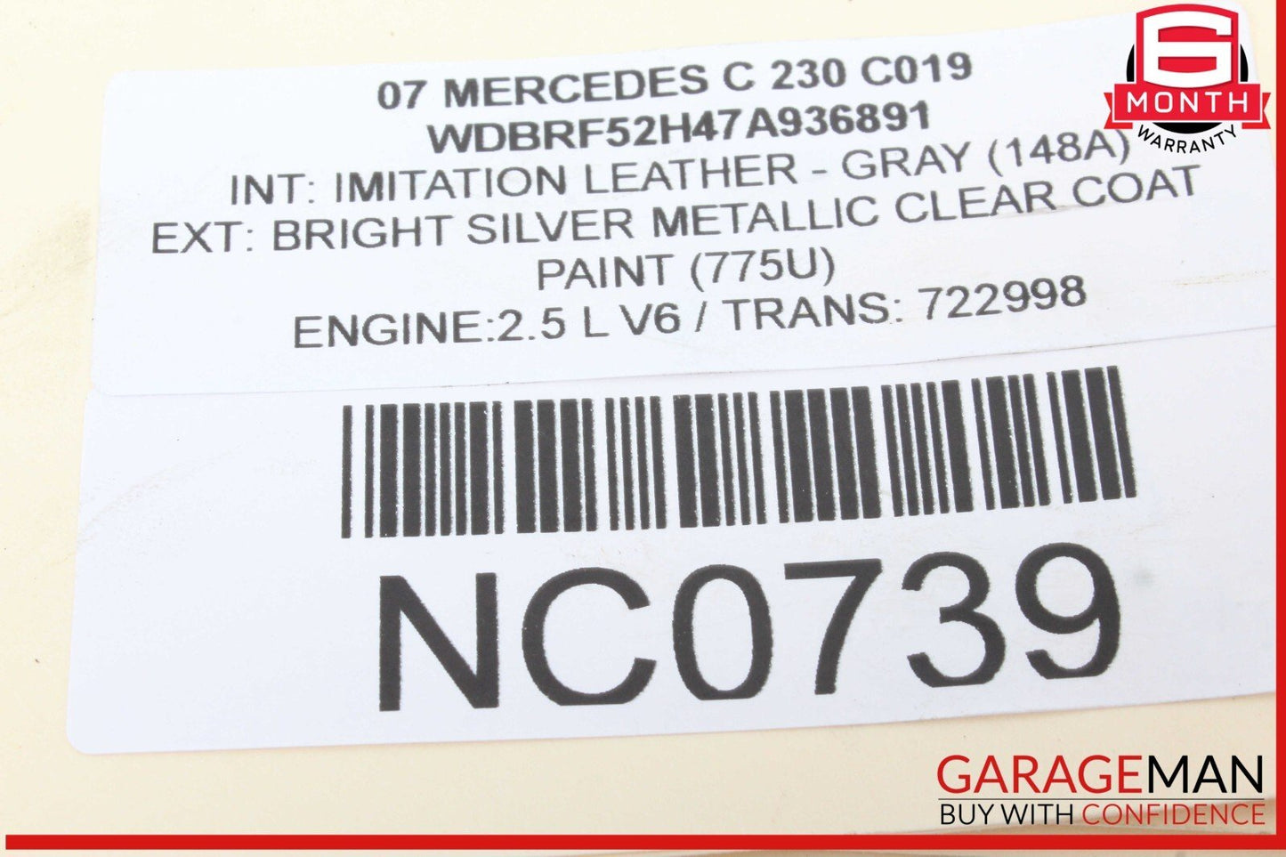 05-13 Mercedes W203 C230 E550 Front Left Side Engine Timing Chain Cover Plate