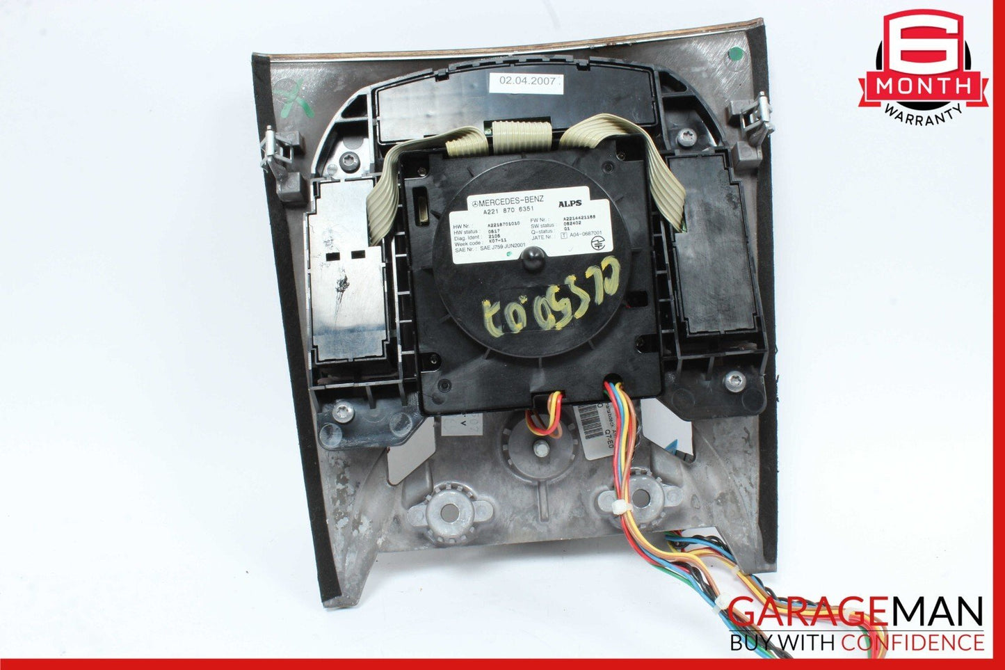 07-09 Mercedes W216 CL550 Center Console Multi Function Switch Controller Assy