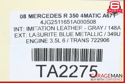 06-12 Mercedes W251 R350 R500 Rear Left Quarter Sound Speaker 2518200302 OEM