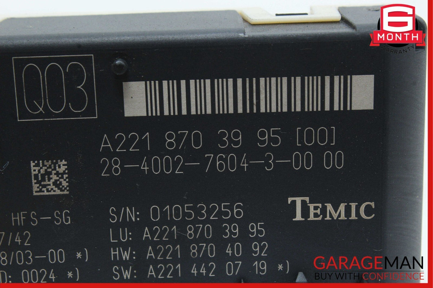 07-14 Mercedes W221 S63 S550 CL550 Trunk Release Remote Open Close Module OEM