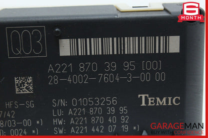 07-14 Mercedes W221 S63 S550 CL550 Trunk Release Remote Open Close Module OEM