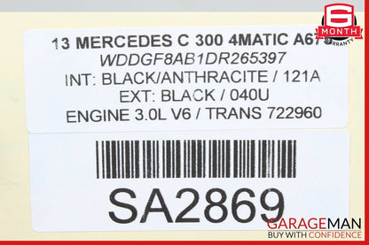 08-14 Mercedes W204 C300 Rear Left or Right Side Drive Axle Shaft CV Shaft