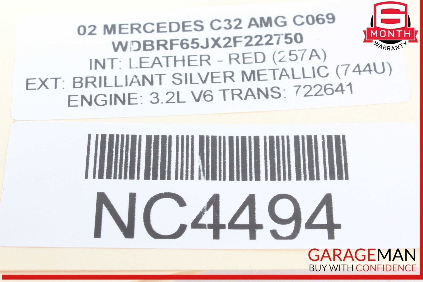 01-04 Mercedes W203 C32 AMG Dashboard Dash Hazard Light Control Switch Panel