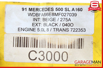 90-93 Mercedes R129 500SL Engine Motor Oil Pump Assembly