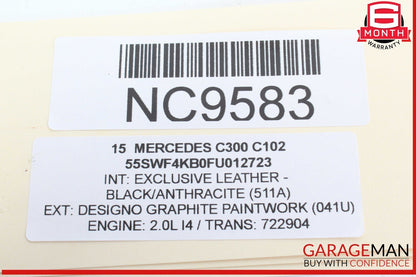15-20 Mercedes W205 C300 C350e Right Side Exterior Door Handle Keyless Go OEM