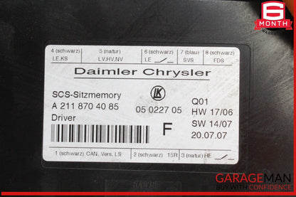 03-13 Mercedes W211 E350 E320 GL550 Front Left Seat Control Module Unit OEM