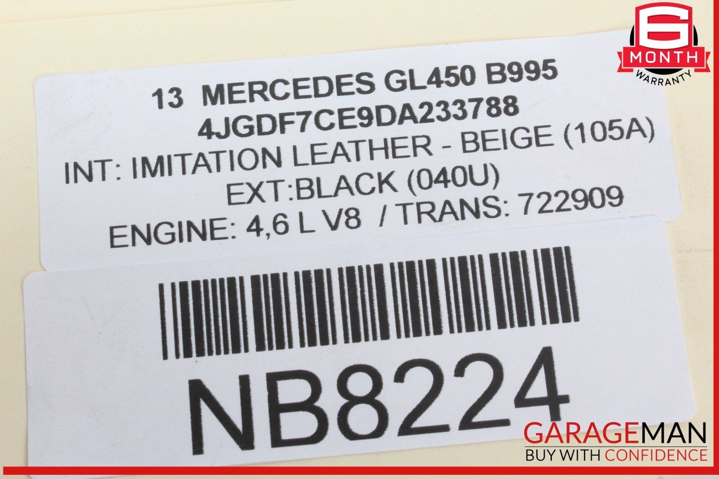 12-16 Mercedes X166 GL450 Rear Left Driver Side Exterior Door Handle OEM