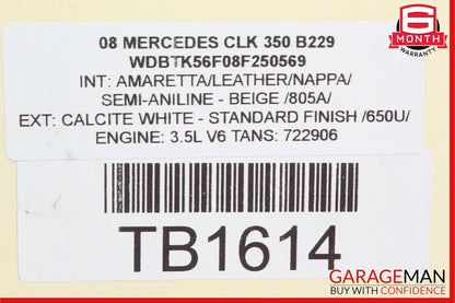 06-09 Mercedes W209 CLK350 E350 Front Left Side Foglight Fog Light Lamp OEM