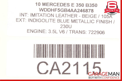 10-16 Mercedes W212 E350 E250 E550 C250 Front Top Upper Rear View Mirror OEM