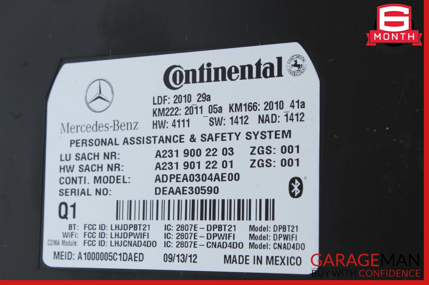10-16 Mercedes E350 C250 C300 C350 Tele Aid Control Module Unit 2319002203 OEM