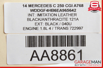 08-14 Mercedes W204 C250 C63 AMG Rear Overhead Dome Light Lamp Reading Map OEM