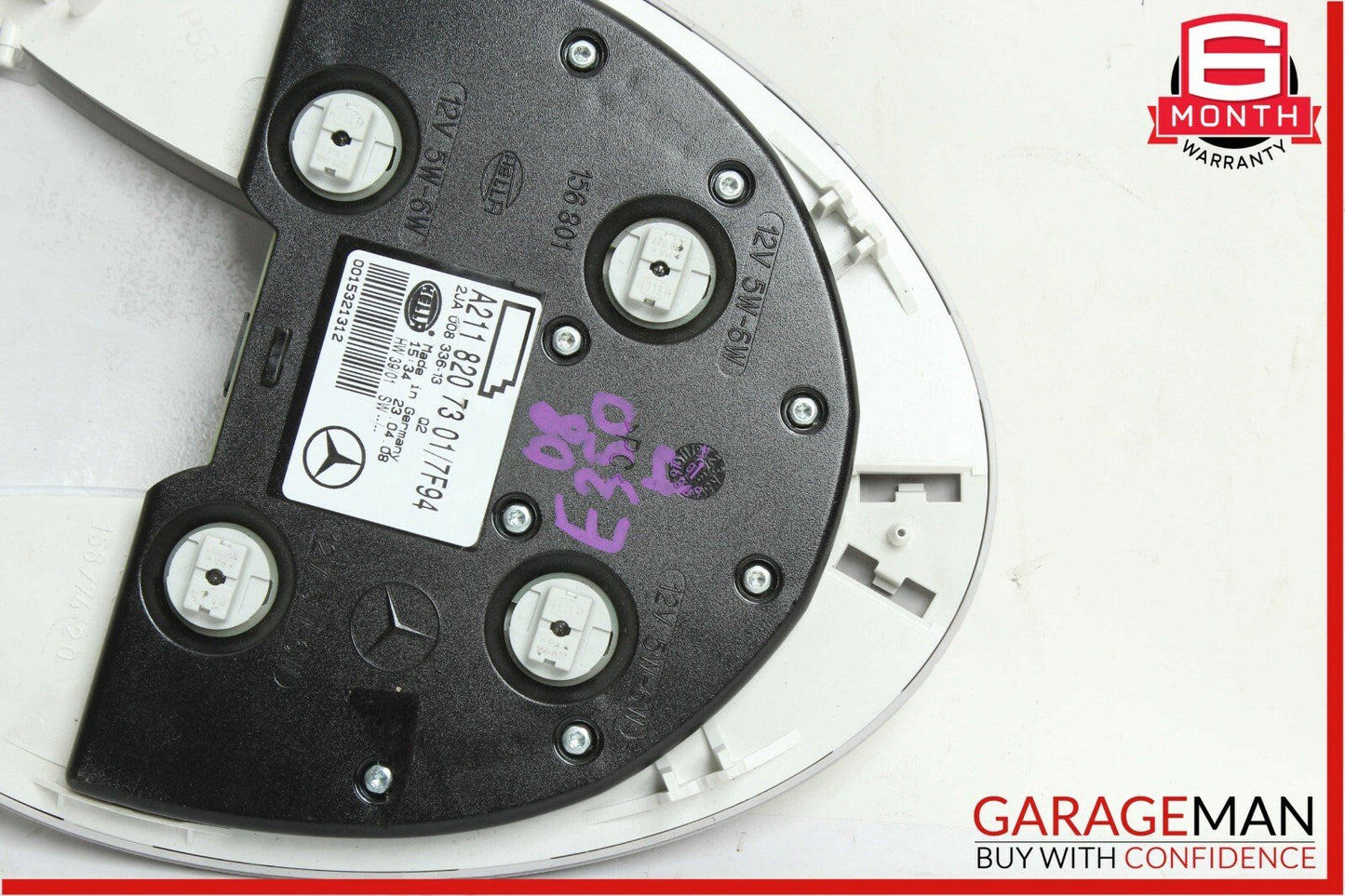 07-09 Mercedes W211 E350 E550 Rear Overhead Dome Light Reading Map Gray OEM
