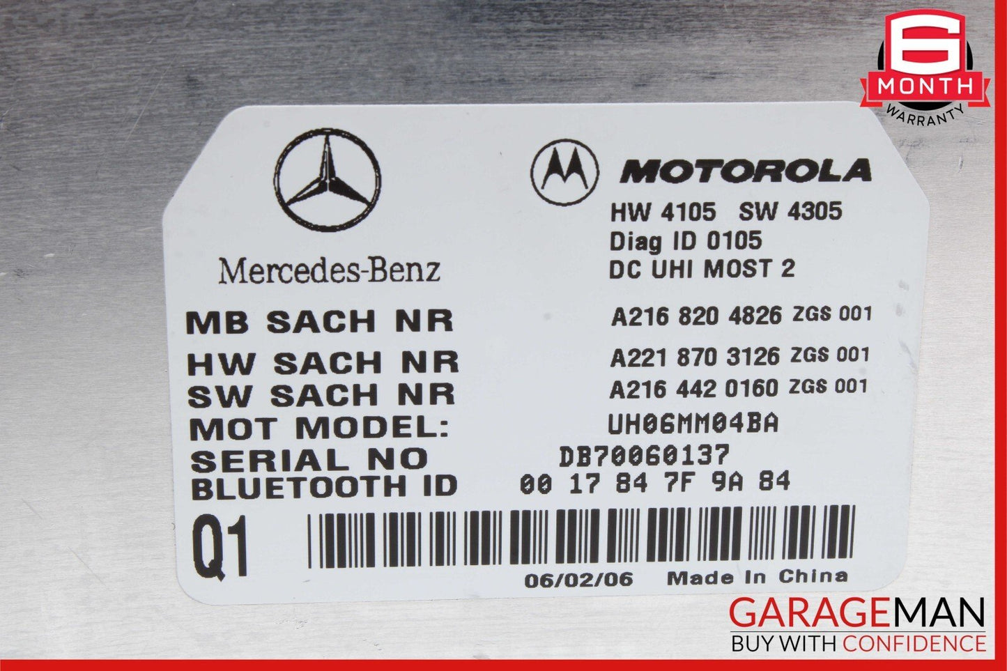 07-13 Mercedes W221 S550 CL550 S63 AMG Bluetooth Communication Controller Module