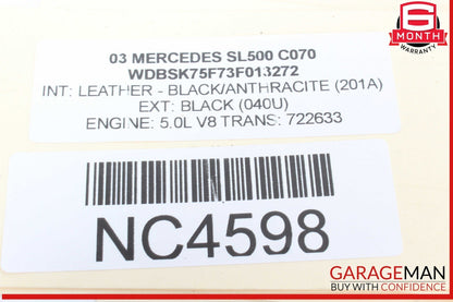 03-08 Mercedes R230 SL500 SL55 AMG Brake Stop Pedal Assembly OEM