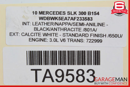 06-11 Mercedes R171 SLK300 E350 Engine Motor Brake Vacuum Pump OEM