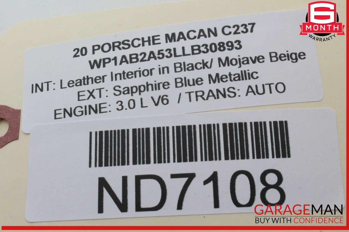 15-24 Porsche Macan 95B Top Roof Radio Antenna GPS Shark Fin Blue 7PP035507K OEM