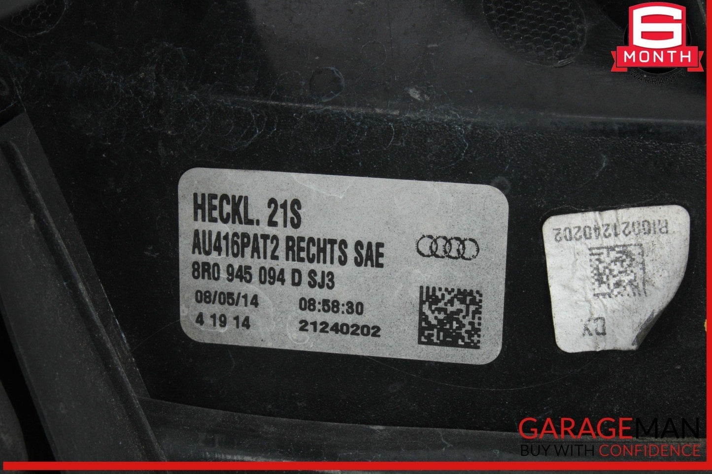13-17 Audi SQ5 Q5 Rear Right Passenger Side Tail Light Lamp LED 8R0945094D OEM
