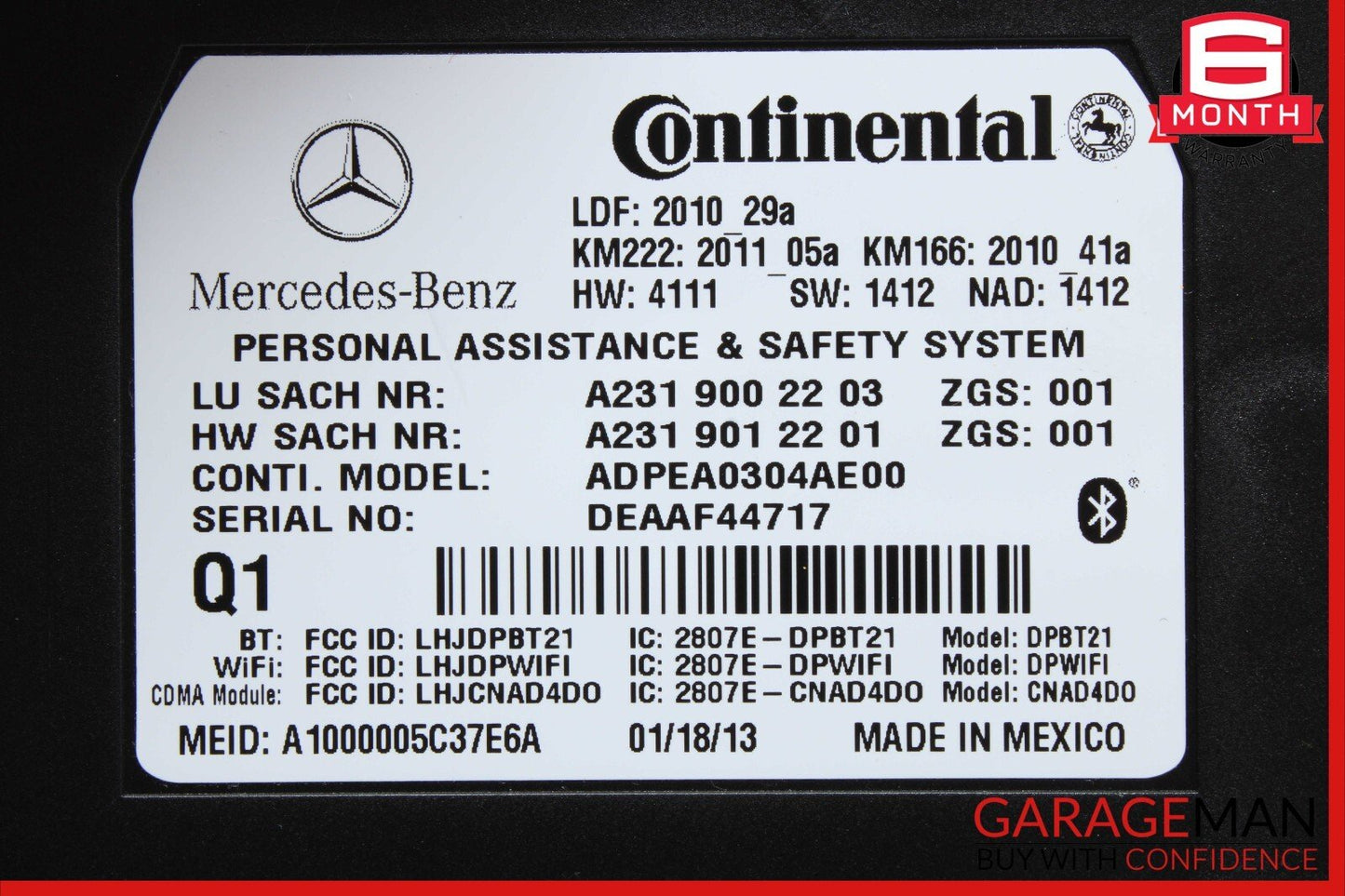 12-20 Mercedes GLK350 GLA250 E550 C250 Communication Control Module Unit