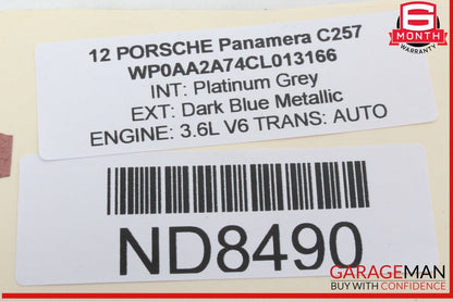 10-16 Porsche Panamera 970 Rear Right Console AC A/C Air Vent Grill Grille OEM