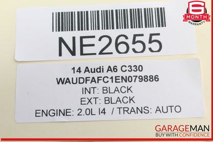 12-18 Audi A6 S6 A7 Front Left Driver Side Sun Visor Sunvisor Gray OEM