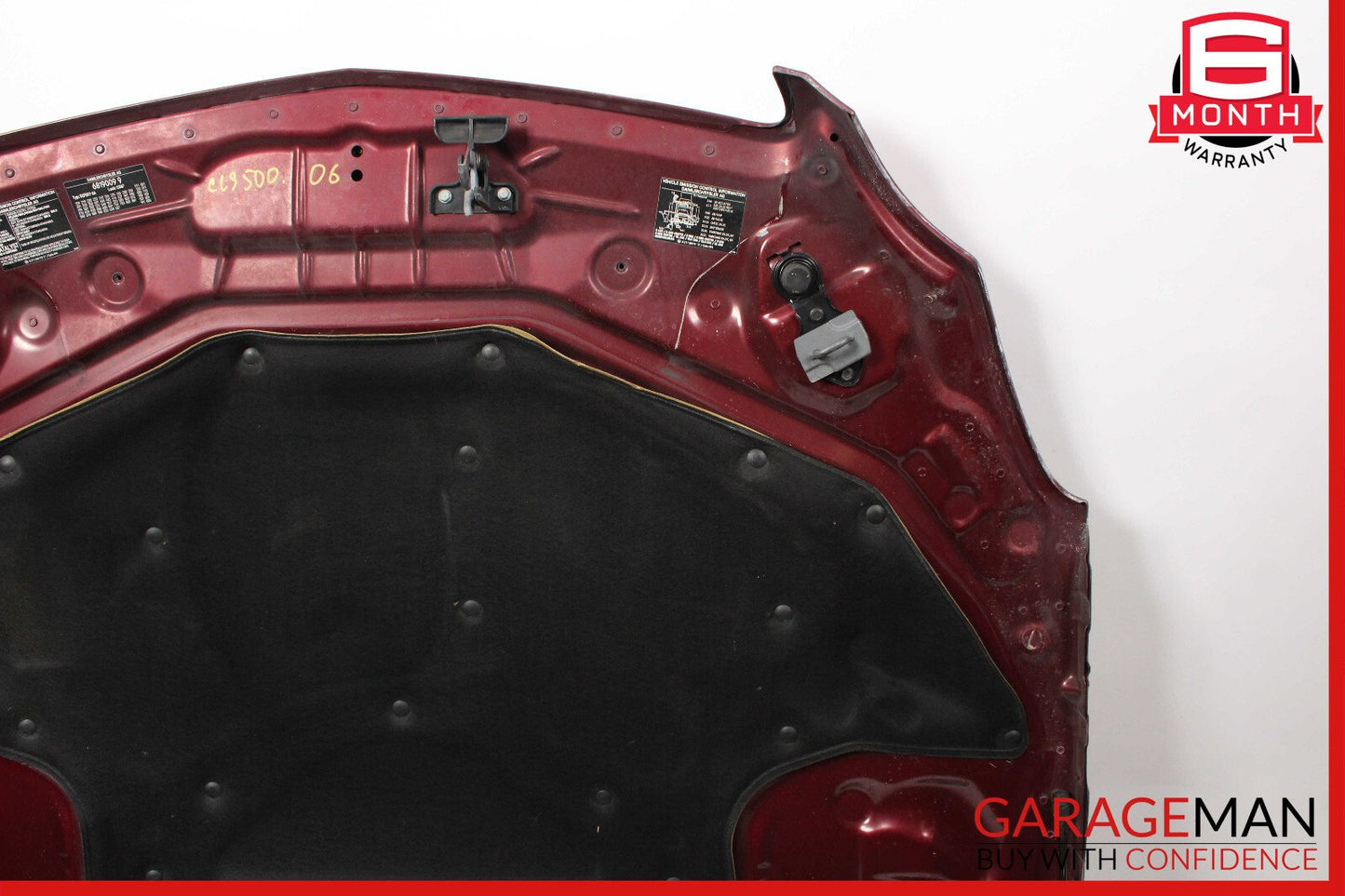 06-11 Mercedes W219 CLS500 Front Hood Bonnet Cover Panel Assembly Red OEM