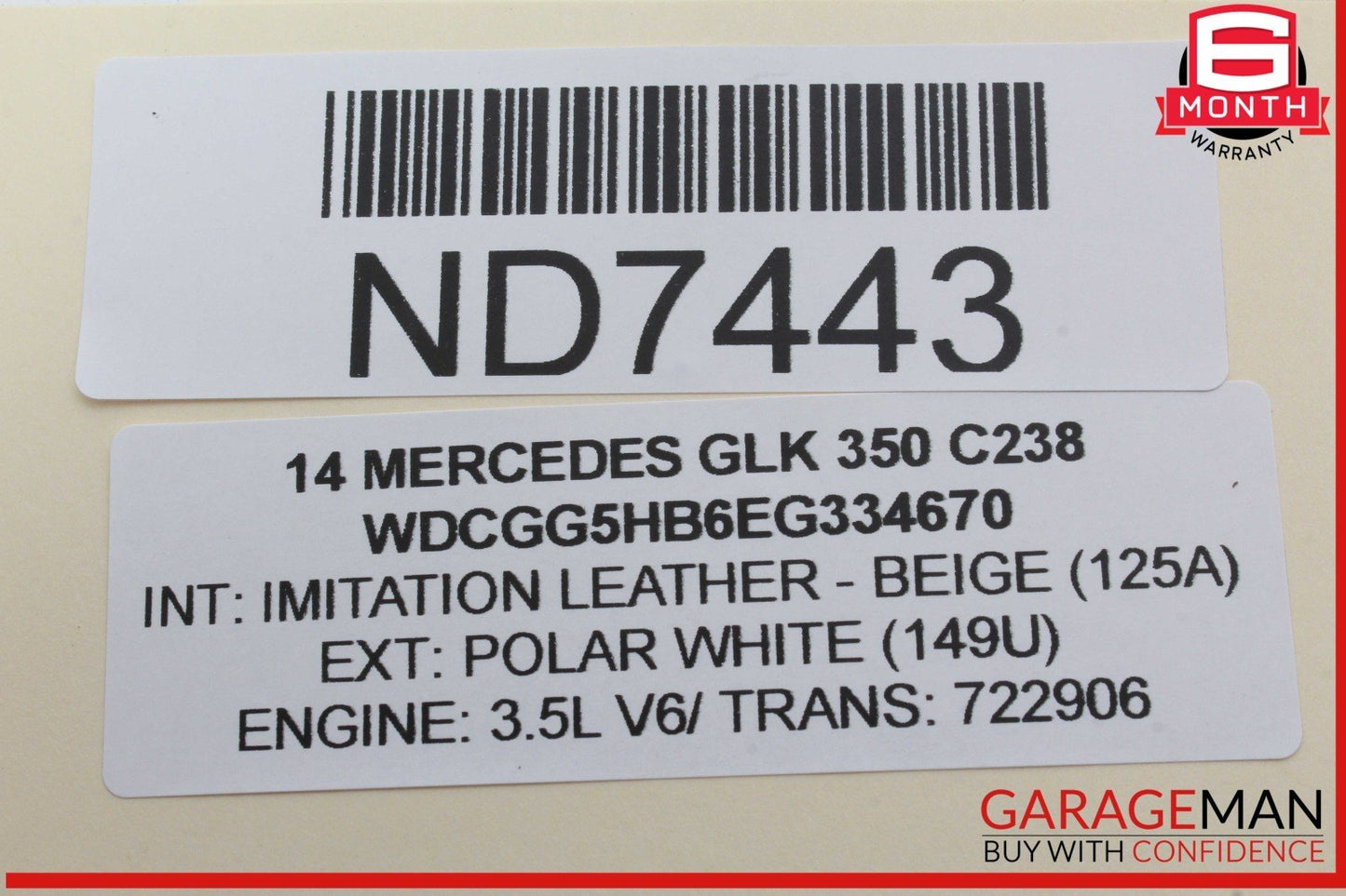 10-18 Mercedes X204 GLK350 Trunk Lid Power Closing Motor 2047500060 OEM