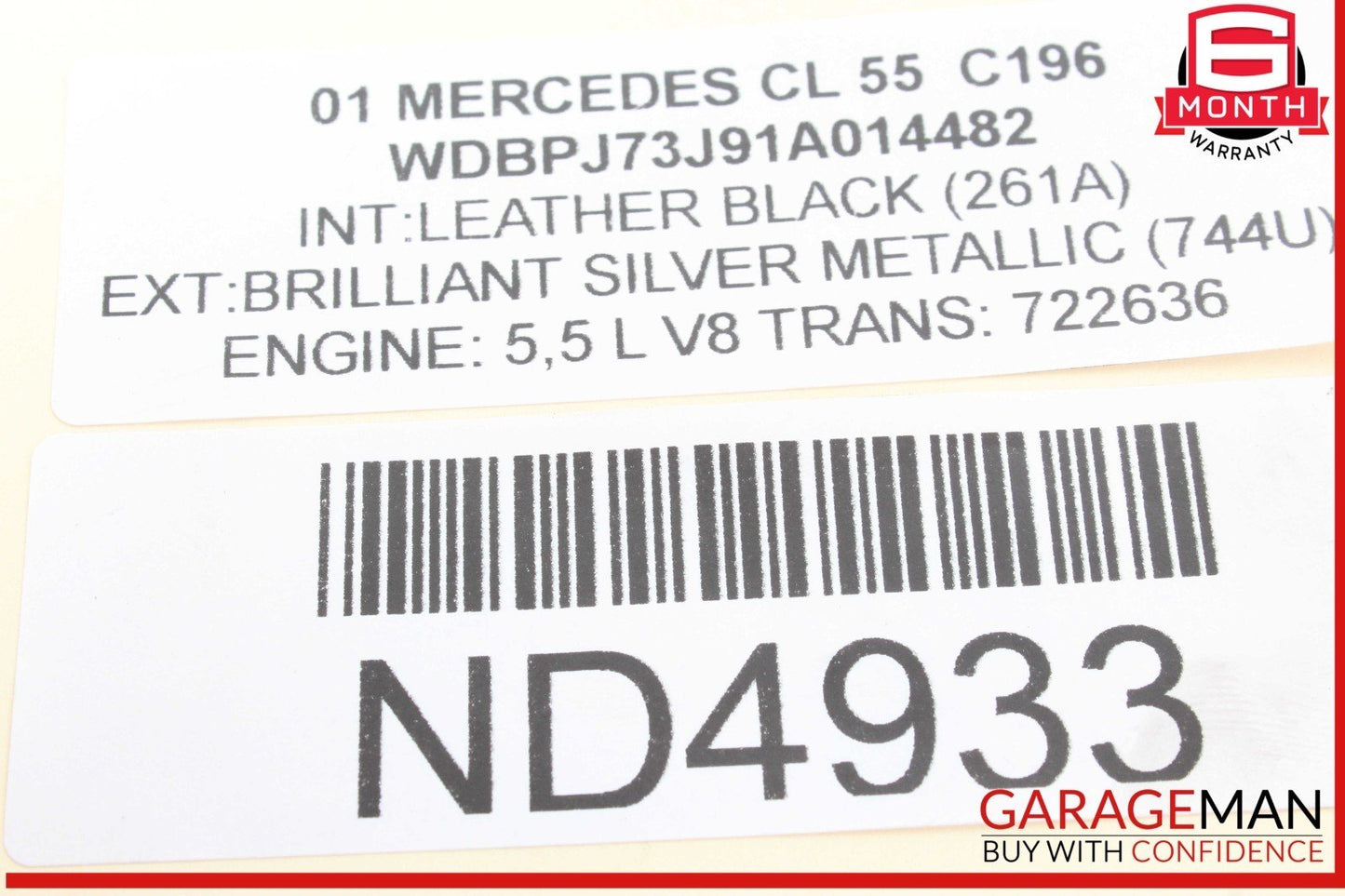 01-06 Mercedes W215 CL55 AMG Rear Left or Right Drive Axle CV Shaft Driveshaft