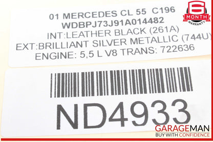 01-06 Mercedes W215 CL55 AMG Rear Left or Right Drive Axle CV Shaft Driveshaft