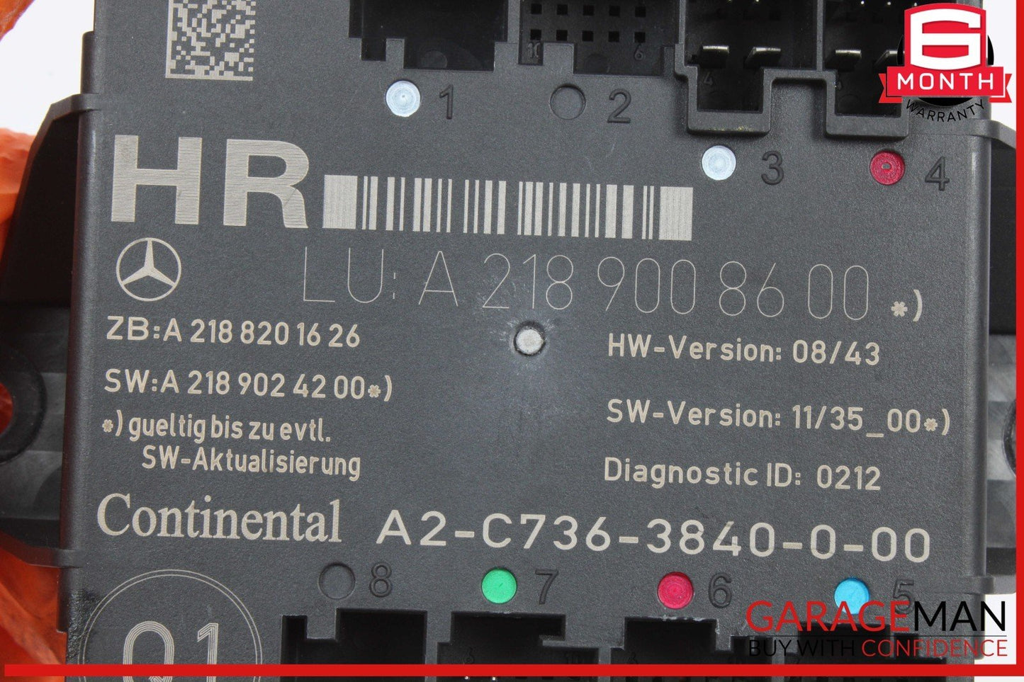 08-18 Mercedes W212 E350 4MATIC Rear Right Side Door Control Module Unit OEM