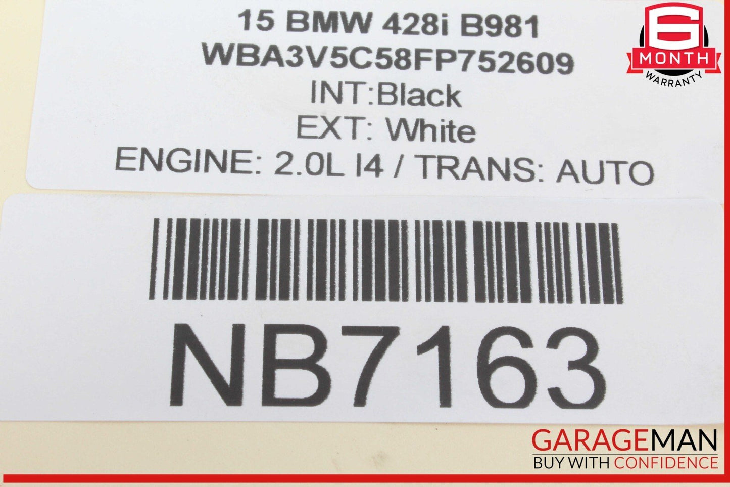 14-16 BMW 428i Rear Left Driver Side CV Axle Shaft 7637445 OEM