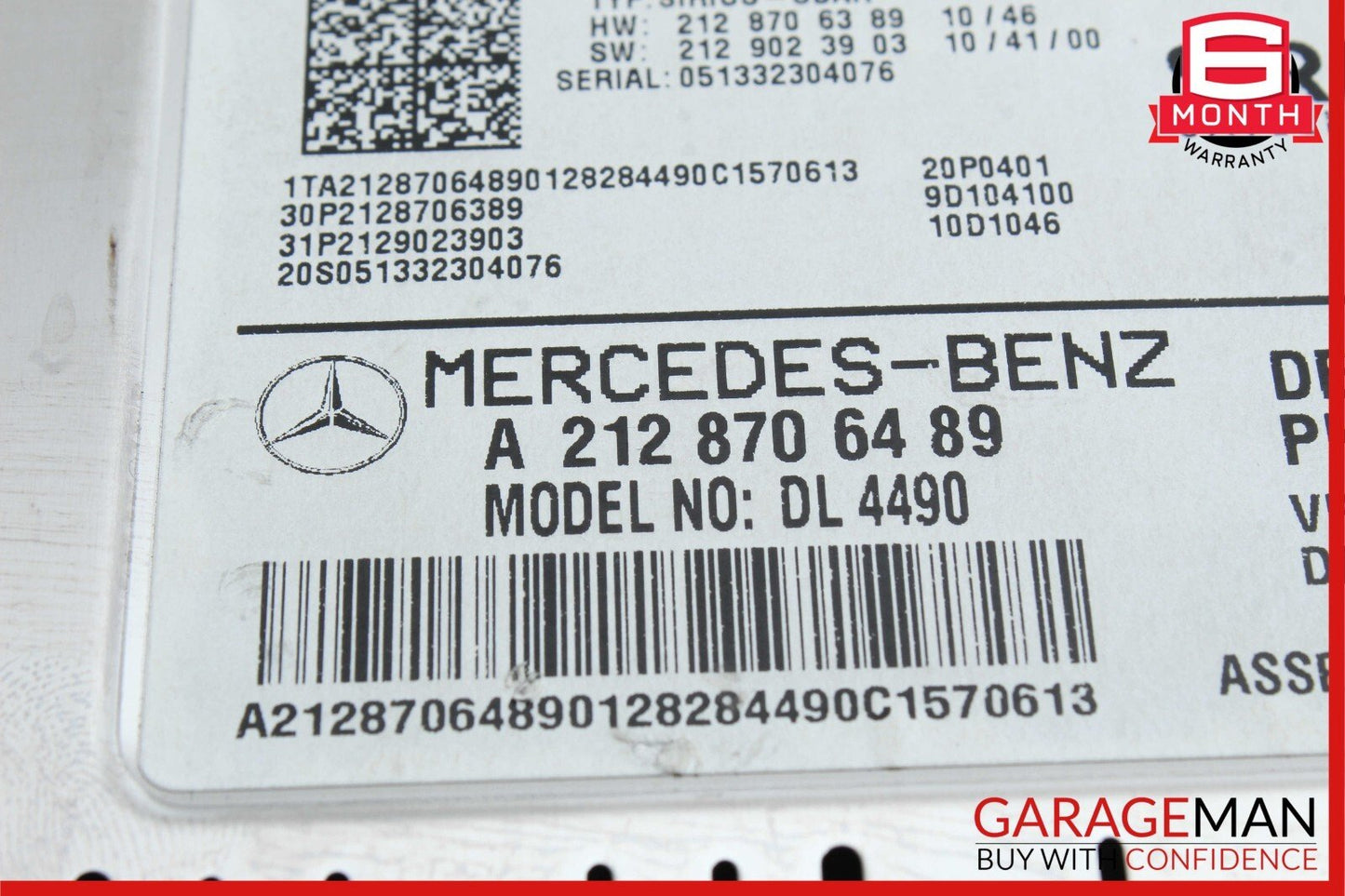 Mercedes W212 E400 E350 SLK250 Sirius Satellite Radio Receiver 2128706489