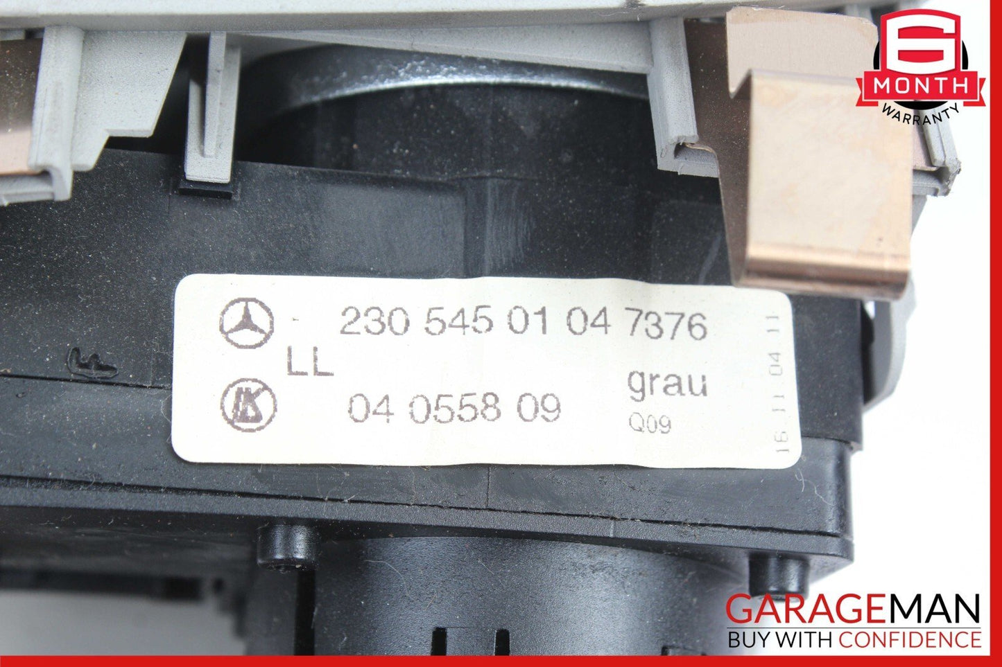 03-12 Mercedes R230 SL500 SL550 SL55 AMG Headlight Control Switch Assembly Grey