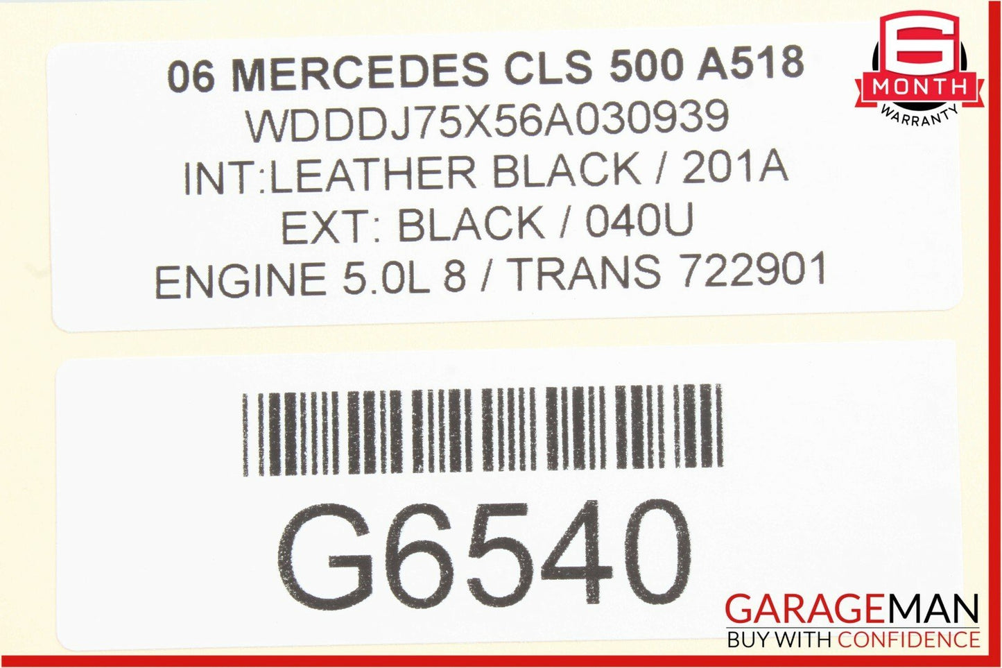 06-11 Mercedes W219 CLS500 Front Overhead Dome Light Lamp Sunroof Switch Grey