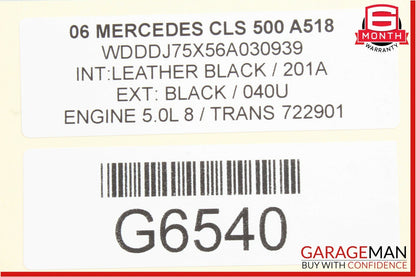 06-11 Mercedes W219 CLS500 Front Overhead Dome Light Lamp Sunroof Switch Grey