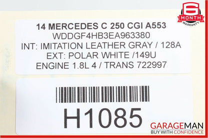 12-15 Mercedes C250 SLK250 7G Tronic Automatic Transmission Assembly 722.997 65k