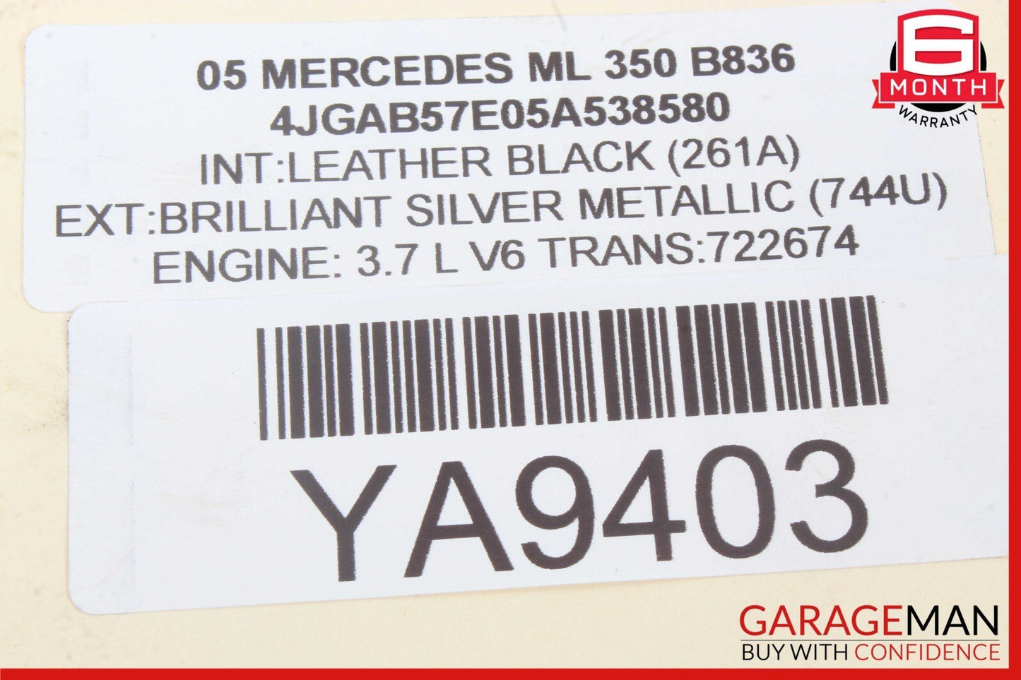 98-05 Mercedes W163 ML350 Rear Climate Control Power Window Switch Module Wood