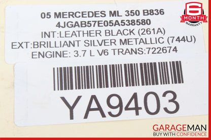 98-05 Mercedes W163 ML350 Rear Climate Control Power Window Switch Module Wood