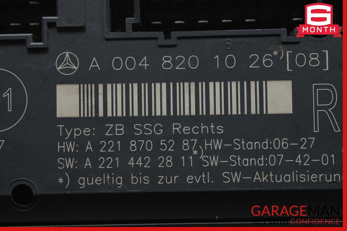 07-13 Mercedes W221 S350 S550 S65 AMG Front Right Side Under Seat Control Module