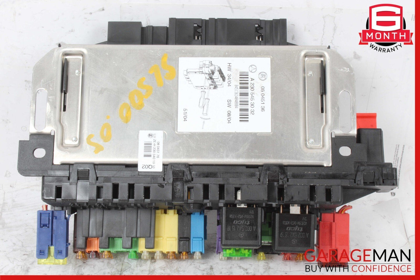 03-12 Mercedes R230 SL500 SL550 SL65 AMG Rear SAM Fuse Box Relay Module OEM