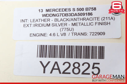 07-13 Mercedes W221 S550 S63 Rear Center Console AC A/C Air Vent Trim Wood