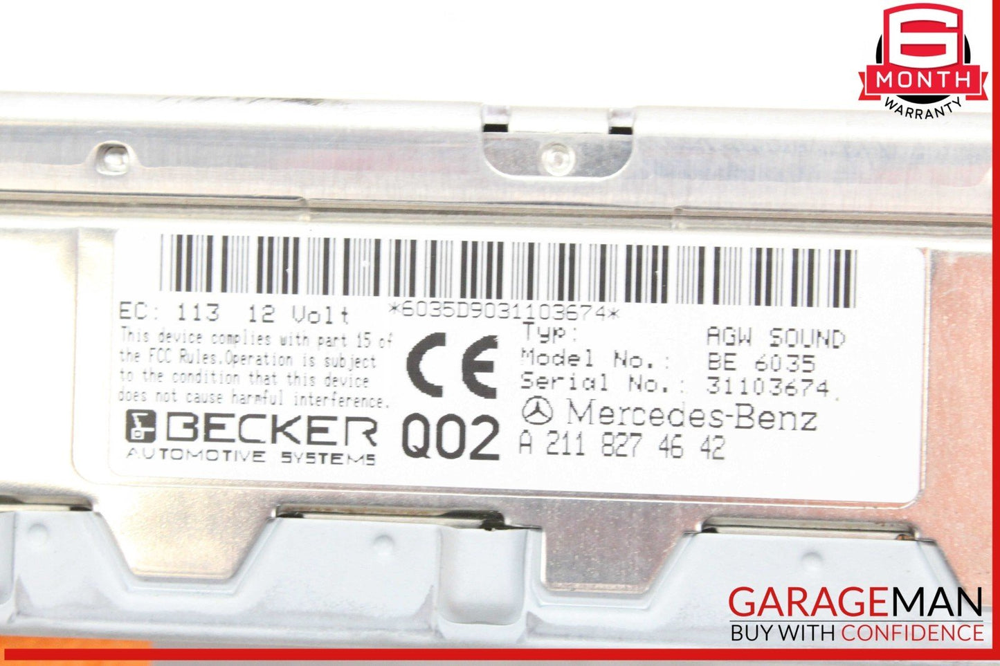 03-08 Mercedes W211 E320 SLK280 Amplifier Amp Becker Audio Module 2118274642 OEM