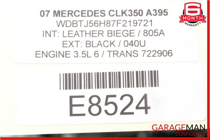 03-09 Mercedes W209 CLK350 Front Right Side Exterior Door Handle Assembly Black