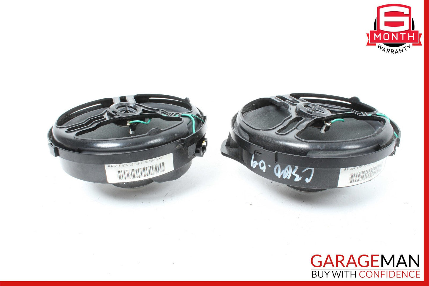 08-15 Mercedes W204 C300 Rear Right & Left Door Sound Speakers Set of 2 OEM