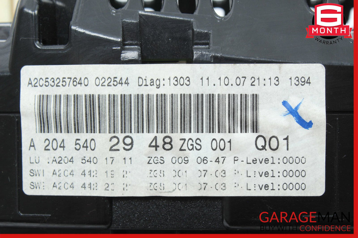 08-11 Mercedes W204 C300 C350 Instrument Speedometer Cluster 2045402948 OEM