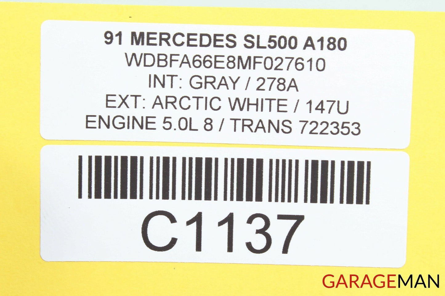 90-95 Mercedes R129 SL320 SL500 Floor Shifter Gear Shift Selector 1242670237 OEM