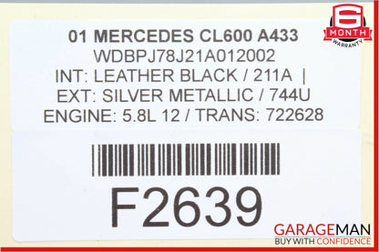 00-09 Mercedes W215 CL600 Front Left / Right Seat Control Valve Block Module OEM